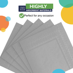 Silver Beverage Napkins - 4.75 In. X 4.75 In. | 1800 Count