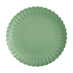 10.5 In. Scalloped Paper Plates - Matcha | 10 Count