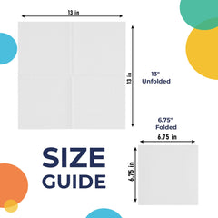 White Luncheon Napkins - 6.75 in. | 1800 Count