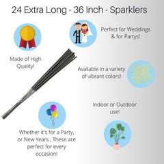 20in. Gold Wedding Sparklers (32)