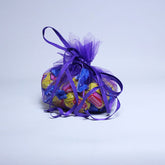 Purple Flower Edge Mini Organza Pouch (12)