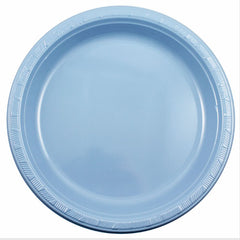 9 In. Sky Blue Plastic Plates | 10 Count