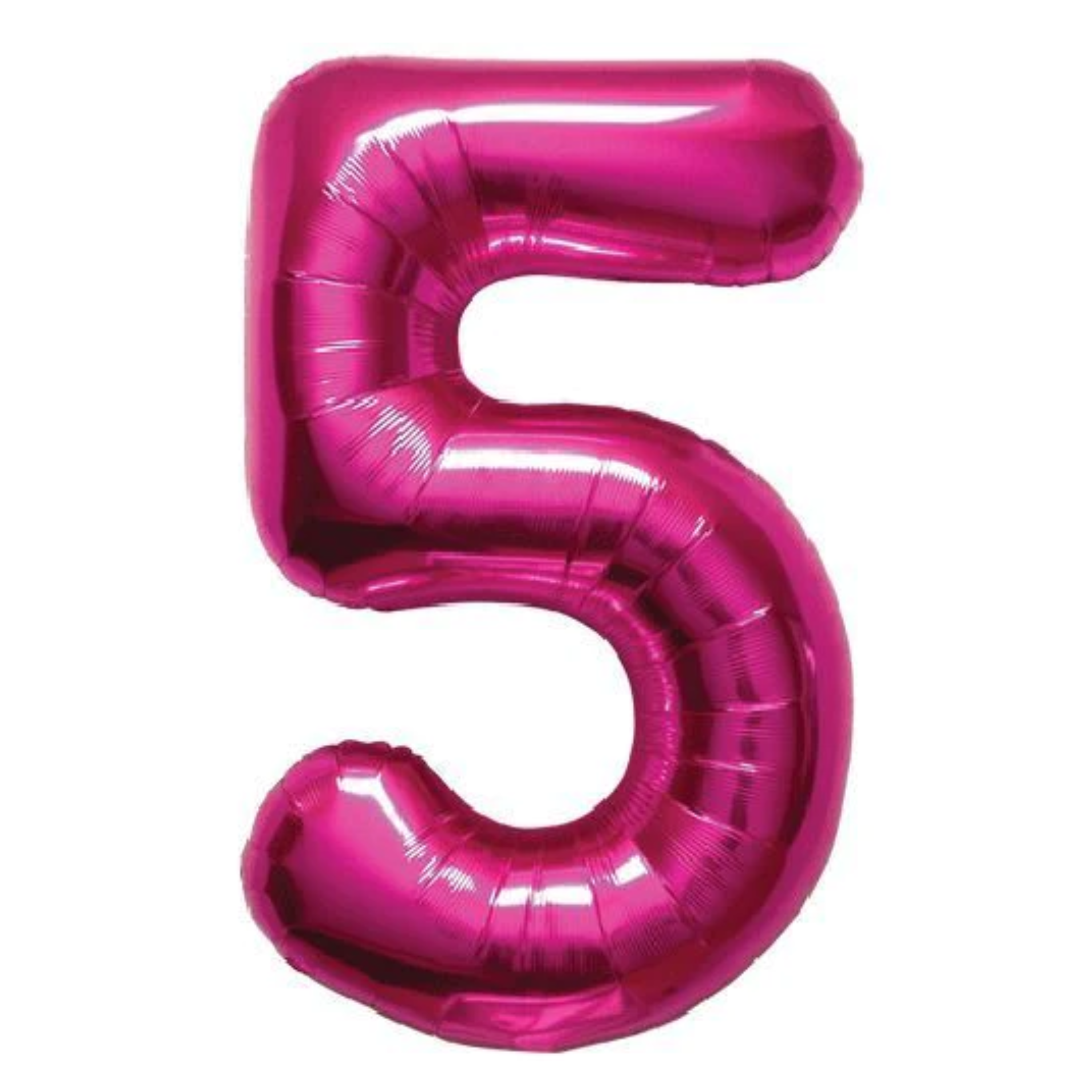 34" Number 5 Pink Mylar Balloon