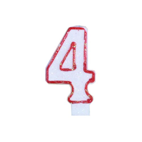 "4" Large Birthday Candle
