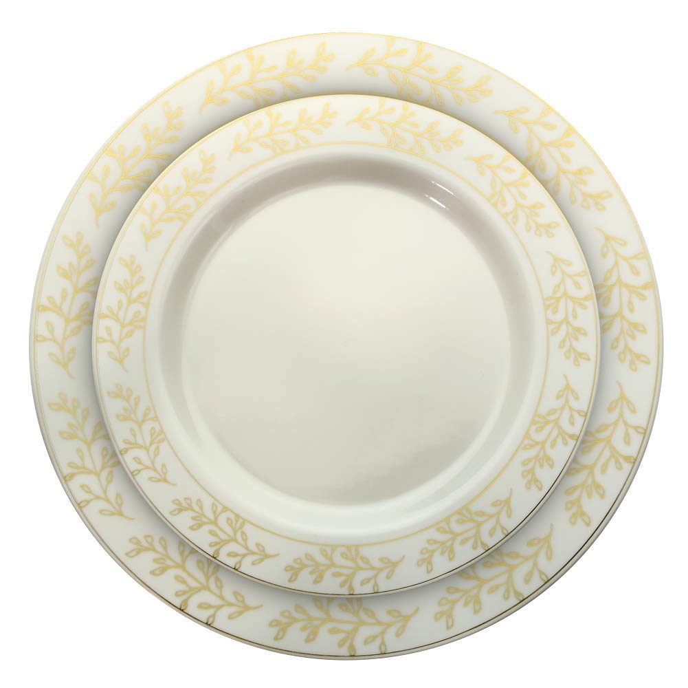 10.25 In. Gold Leaf Premium Plates | 10 Count
