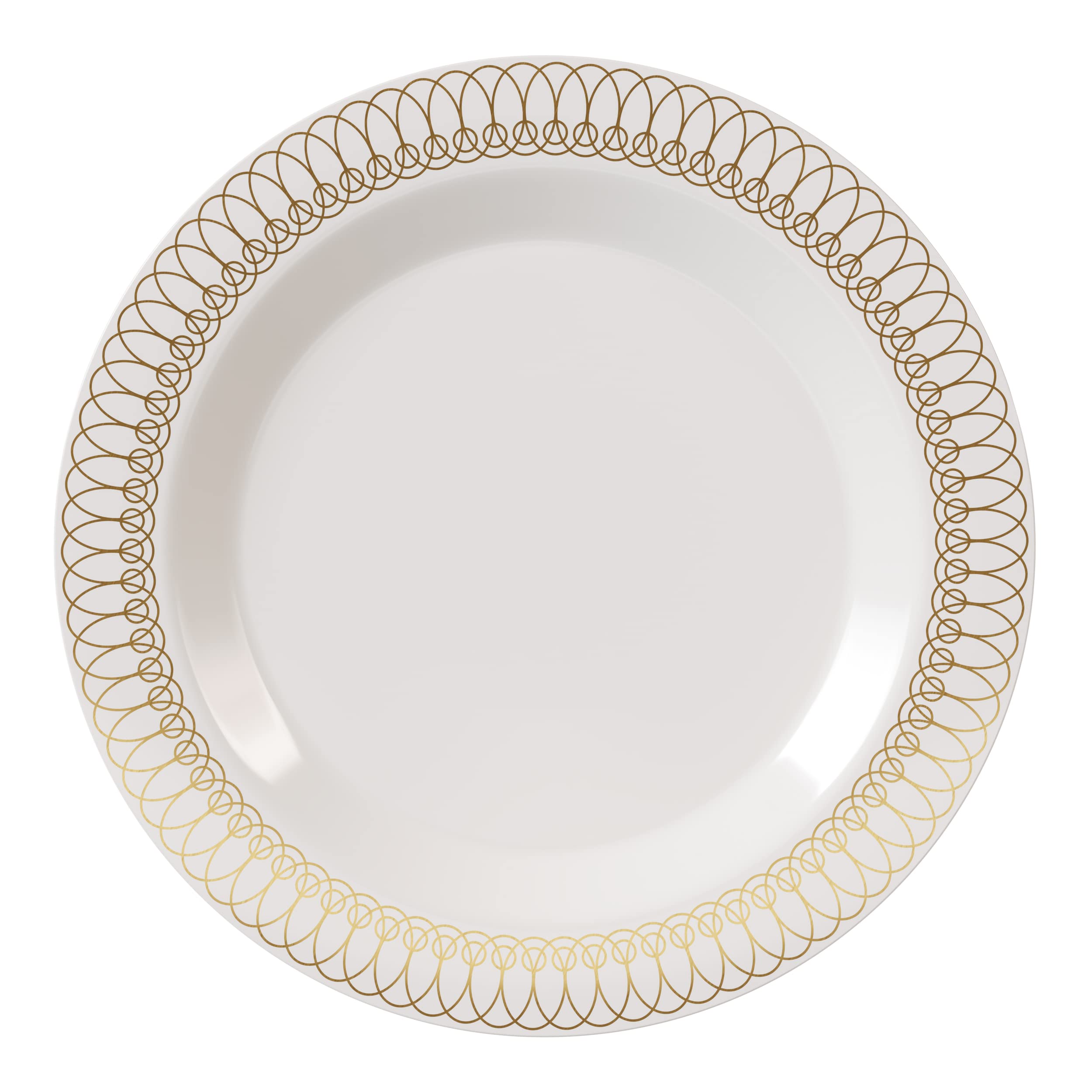 10.25 In. Gold Ovals Design Plates | 10 Count