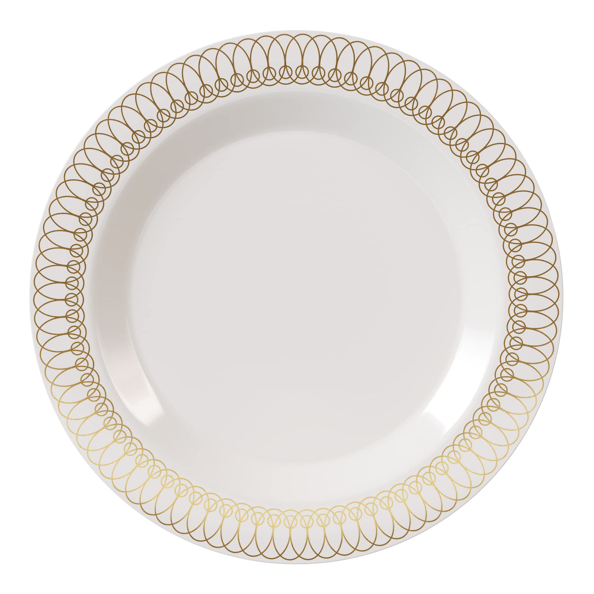 10.25 In. Gold Ovals Design Plates | 10 Count