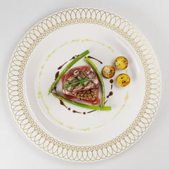 10.25 In. Gold Ovals Design Plates | 10 Count