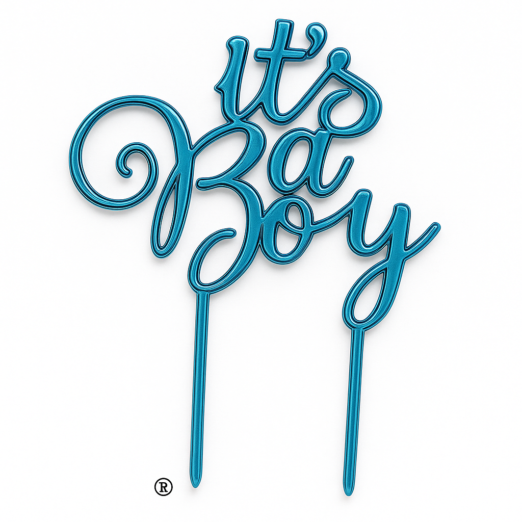 "It's a Boy" Blue Cake Topper for Baby Shower