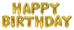16 In. Happy Birthday Set 13Pc/Pack Gold Balloon