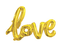 Love Cursive Gold Balloon | 1 Count