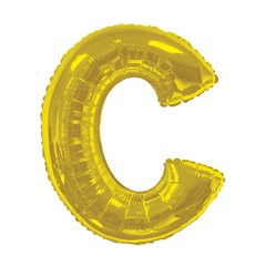 34 In. Gold Letter C Balloon