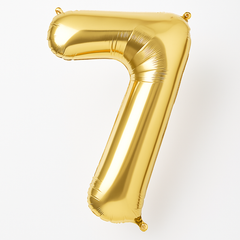 Gold Jumbo Foil Number 7 Balloon