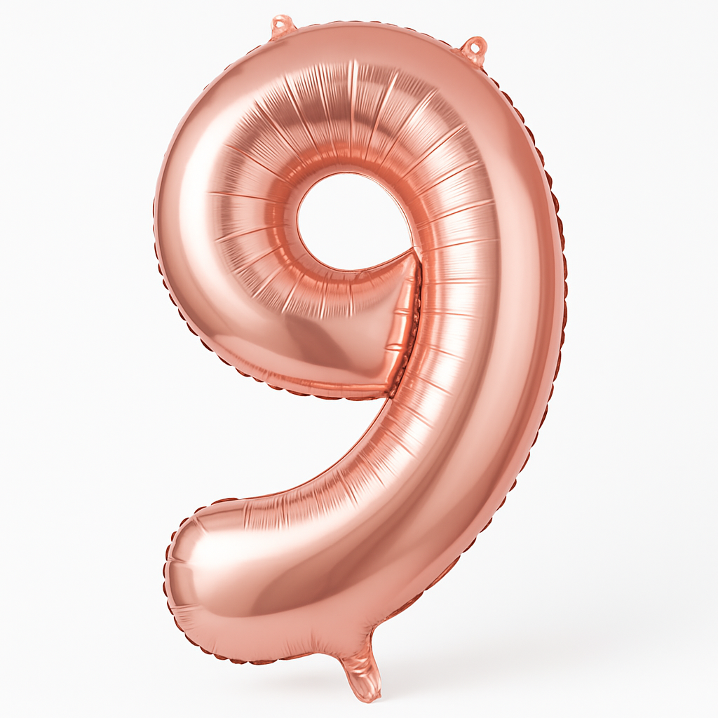 Rose Gold Foil Number 9 Balloon