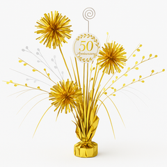 Golden 50th Anniversary Spray Centerpiece