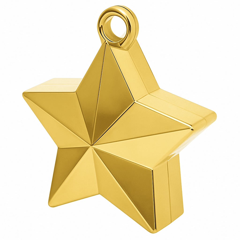 Gold Star-Shaped Balloon Weight ‚Äì Deluxe Party Accessory