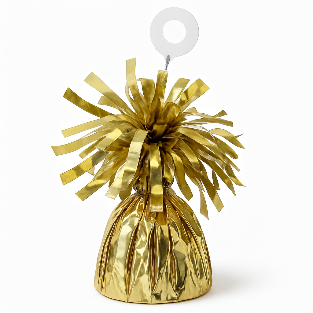 Gold & White Glossy Balloon Weight