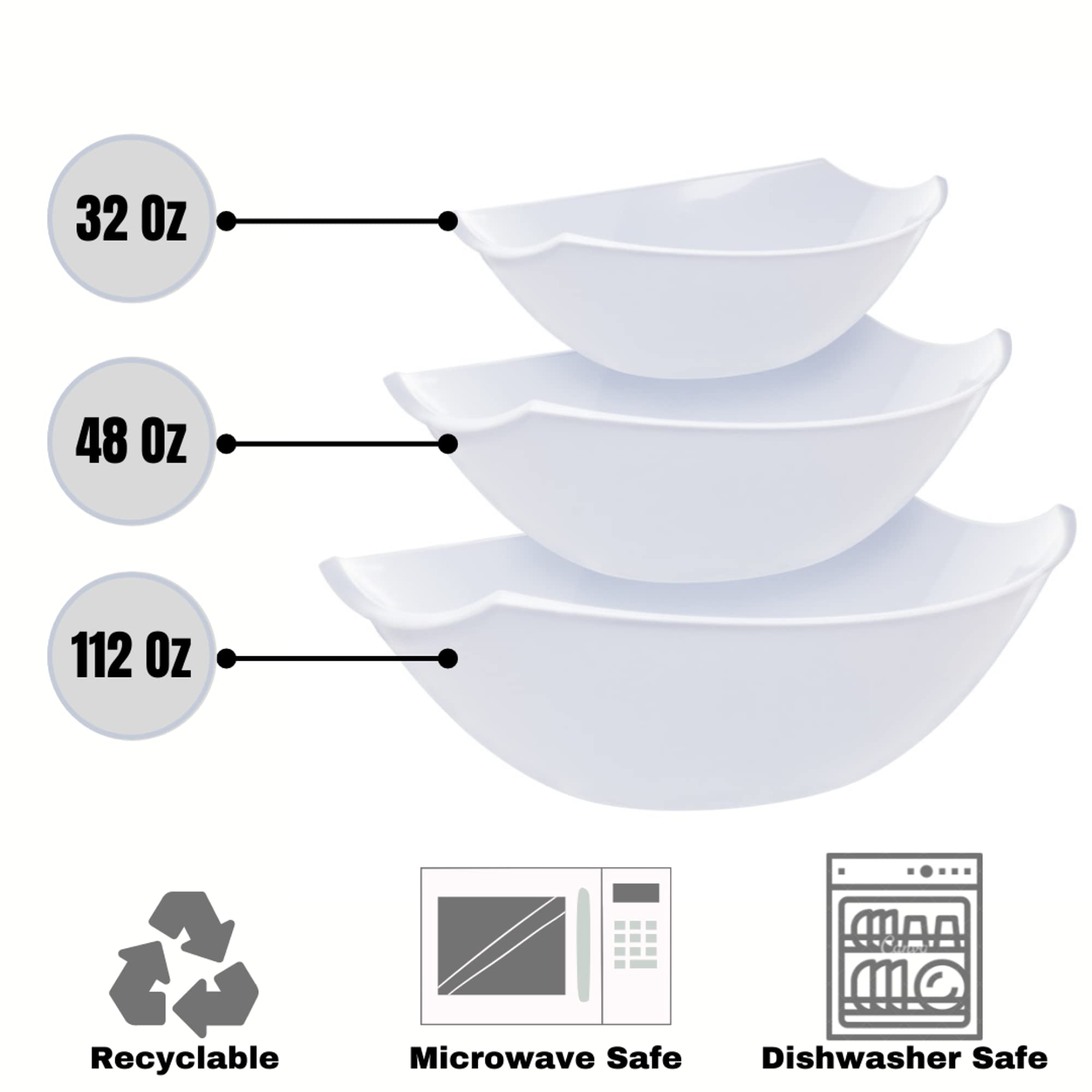 112 Oz. Stadium Bowl | white