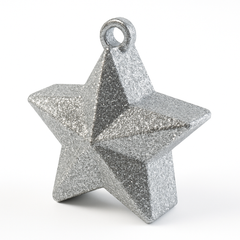 Silver Glitter Star Balloon Weight