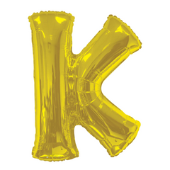 34 In. Gold Letter K Balloon