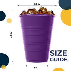 Little Gym - 12 Oz. Purple Plastic Cups | 100 Count
