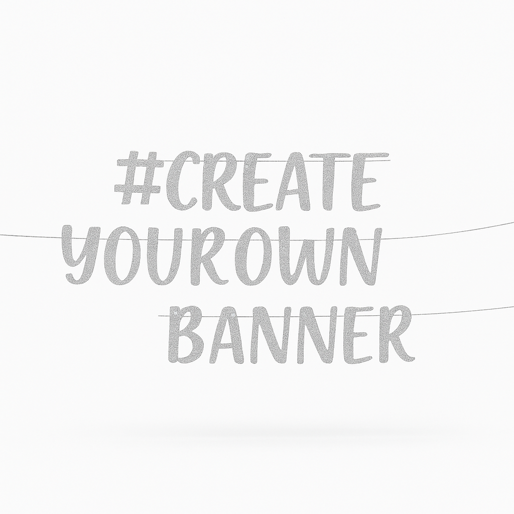 Personalized Silver Glitter Religious Banner Kit