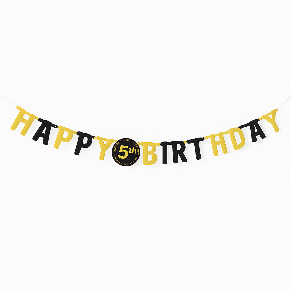 Add an Age Confetti Wishes Happy Birthday Banner