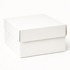 White Square Cake Box - 10x10x5 Inches