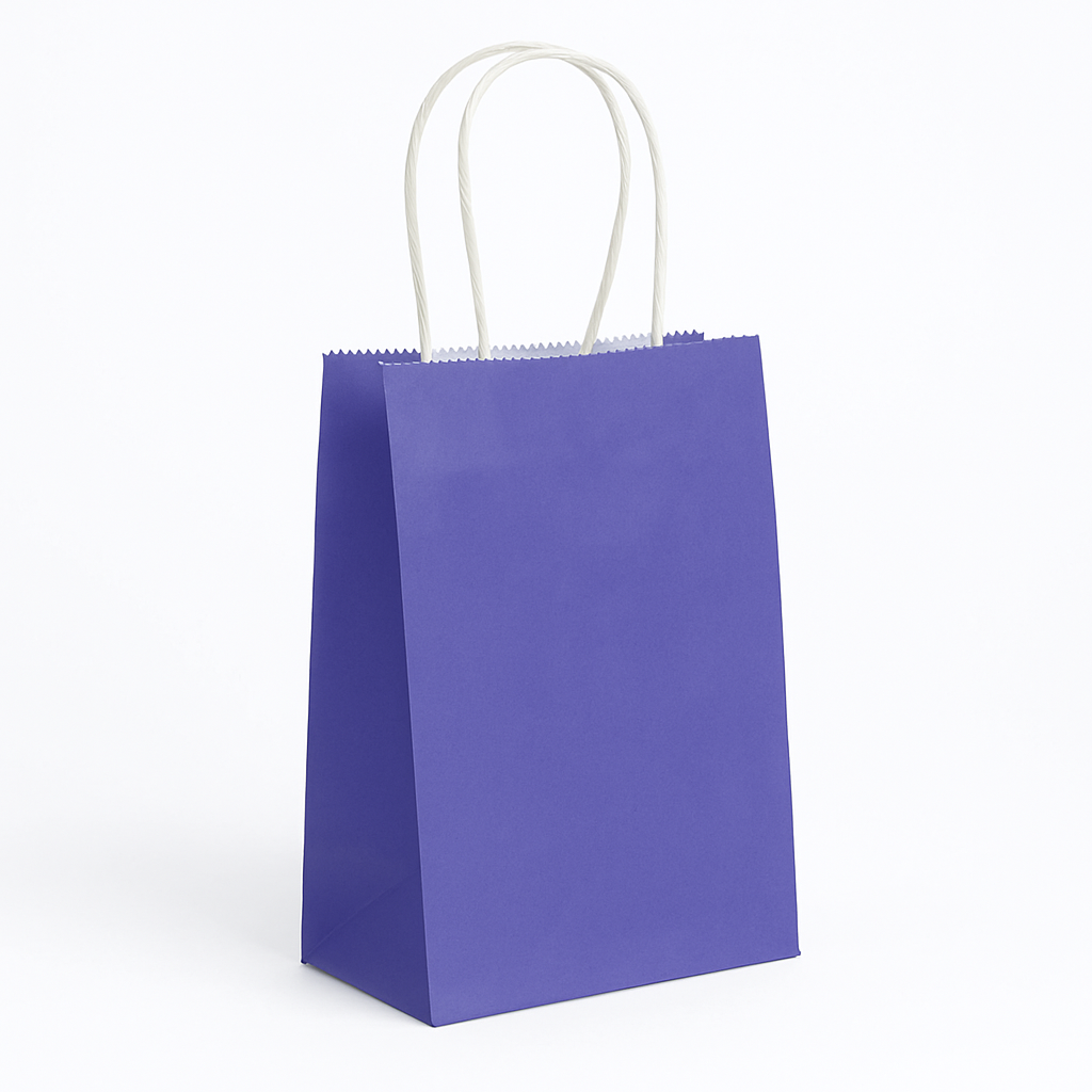 Vibrant New Purple Kraft Gift Bag