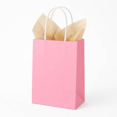 Charming Small Kraft Gift Bag in New Pink