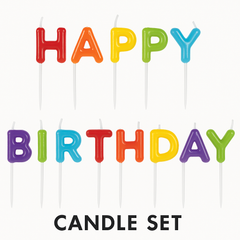 Colorful Happy Birthday Pick Candle Set