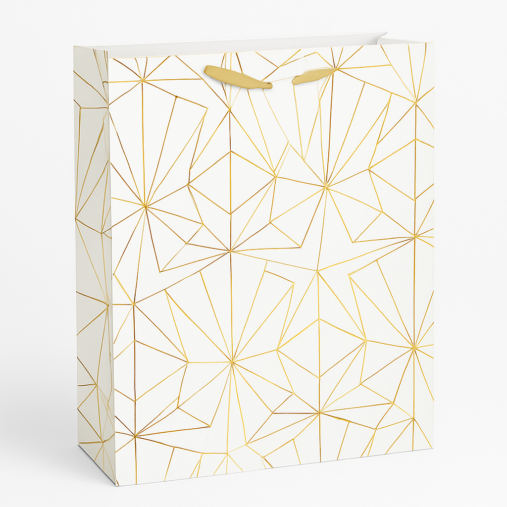 X-Large Gold Geometric Gift Bag