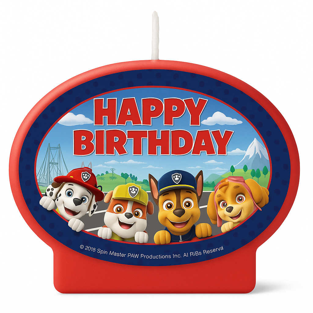 PAW Patrol Adventures "Happy Birthday" Molded Candle