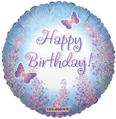 Happy Birthday Lilac Balloon
