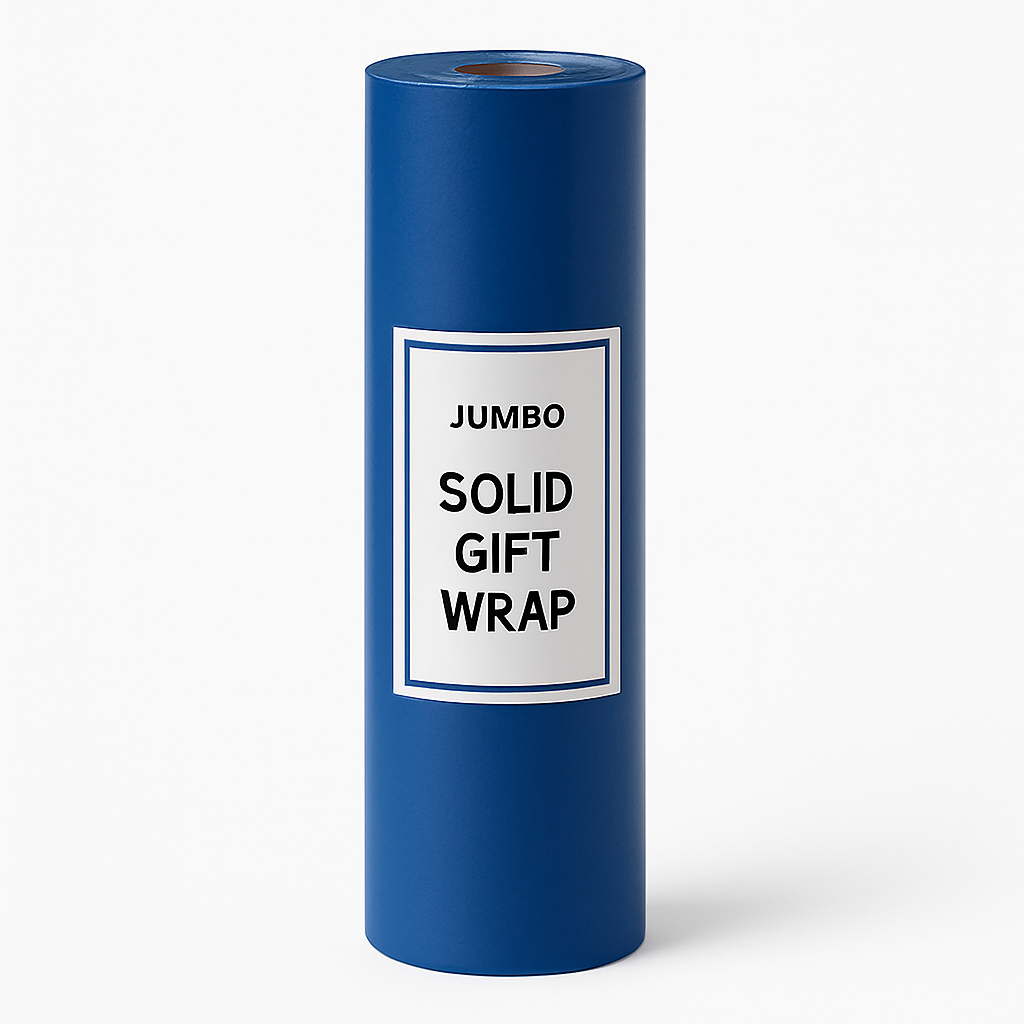 Jumbo Royal Blue Solid Gift Wrap