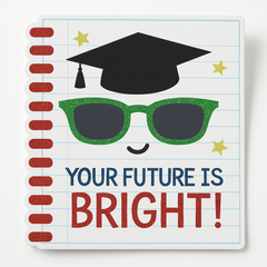 Glitter "Your Future is Bright" Graduation Cut-Outs, 9-Piece Set