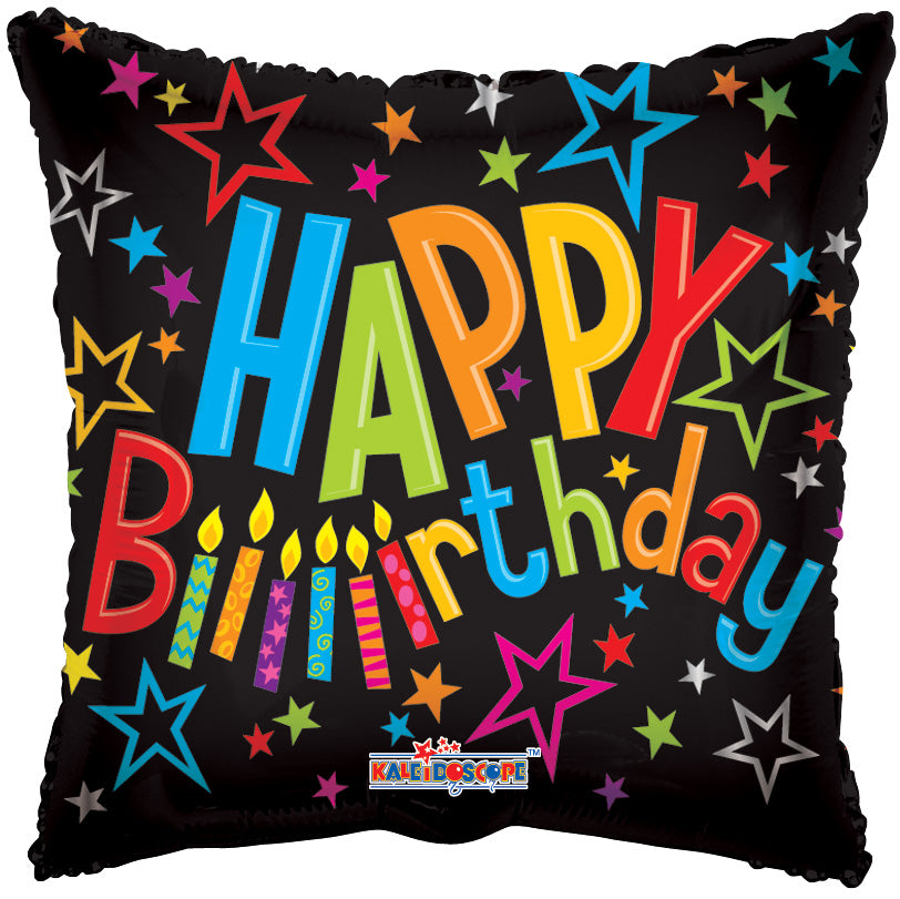 Pr Happy Birthday On Black Balloon