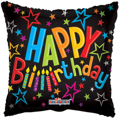 Pr Happy Birthday On Black Balloon