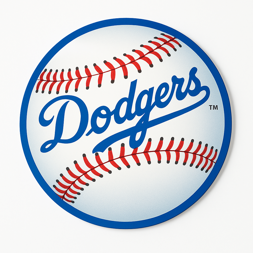 Los Angeles Dodgers 12" Black Cutout