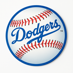 Los Angeles Dodgers 12" Black Cutout