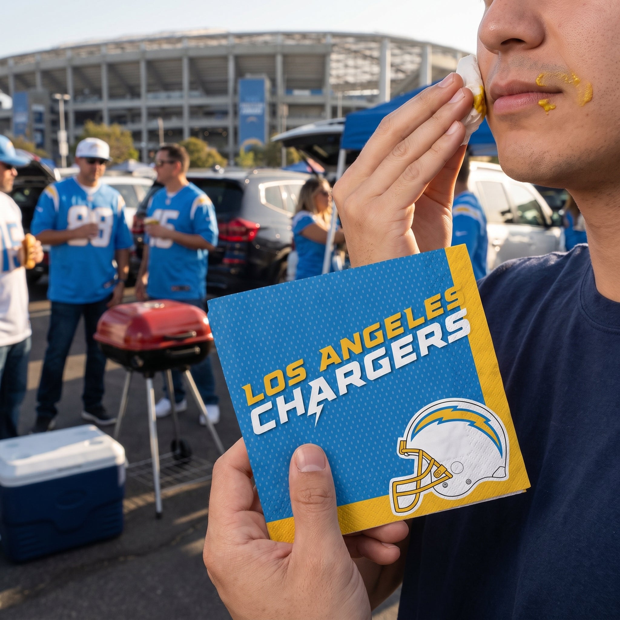 Los Angeles Chargers Lunch Napkins - 6.5 In. x 6.5 In.