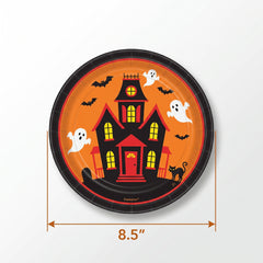 Spooky Friends Halloween 8.5" Round Paper Plates