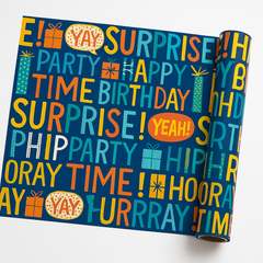 "Happy Birthday" Jumbo Gift Wrap Paper, 16-ft Roll