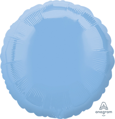 Baby Blue Foil Circle Balloon - 18-Inch