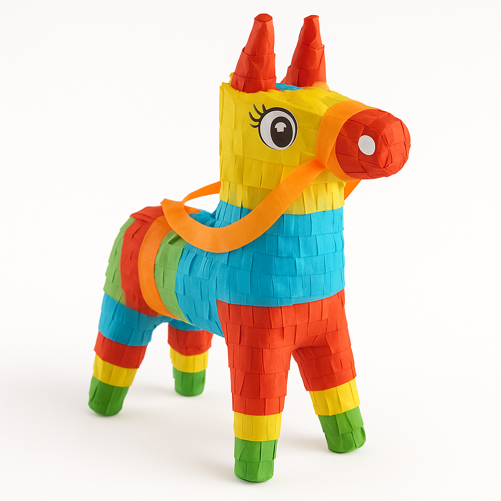 Vibrant Mini Donkey Piñata Decoration