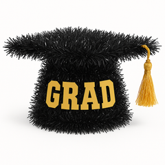Mini Tinsel Graduation Cap Tabletop Decoration
