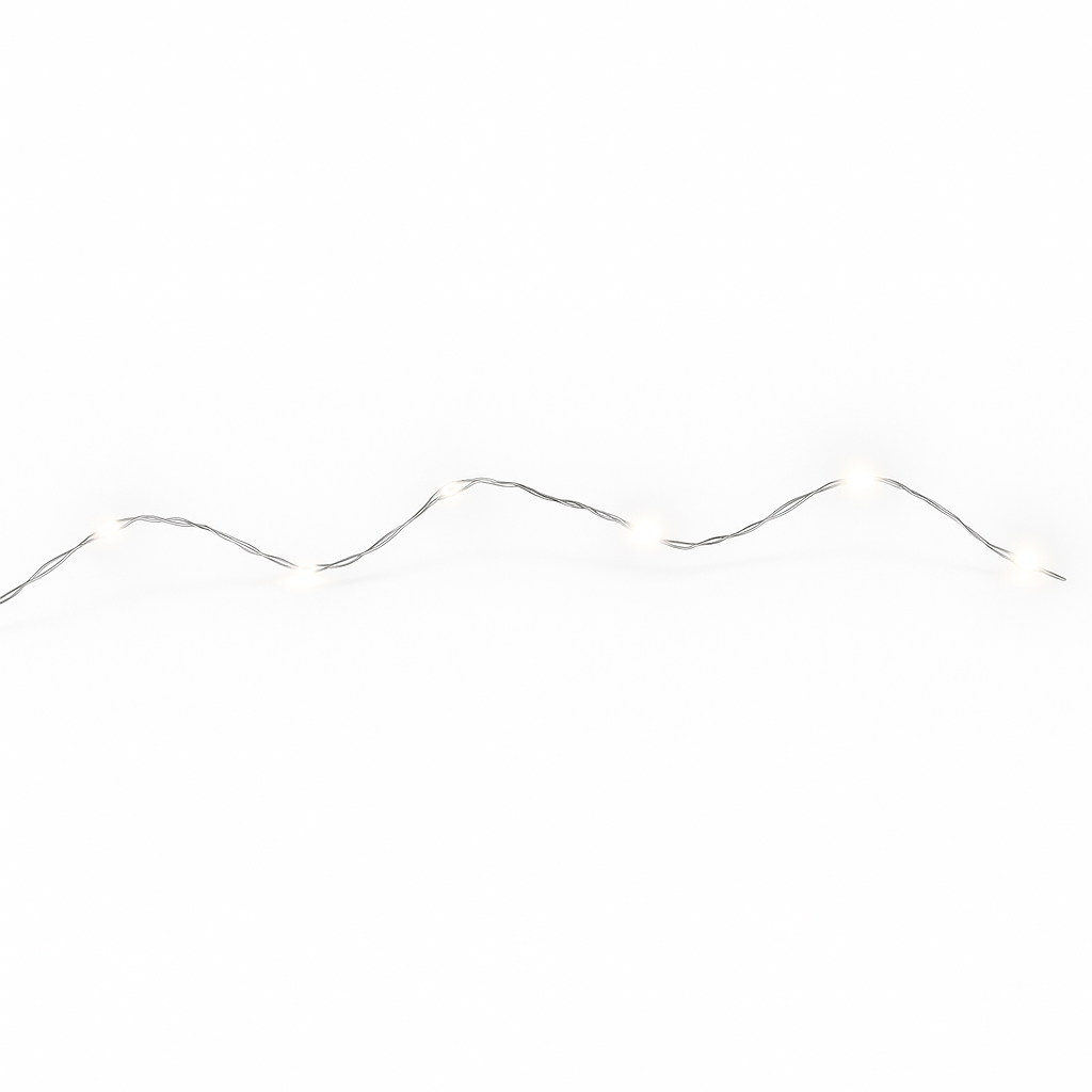 Enchanting White LED Fairy String Lights - 5 ft, 60 Lights