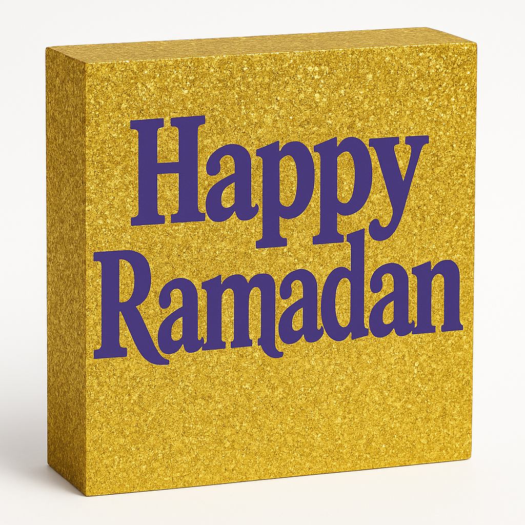 Glittery Eid Ramadan MDF Hanging Sign