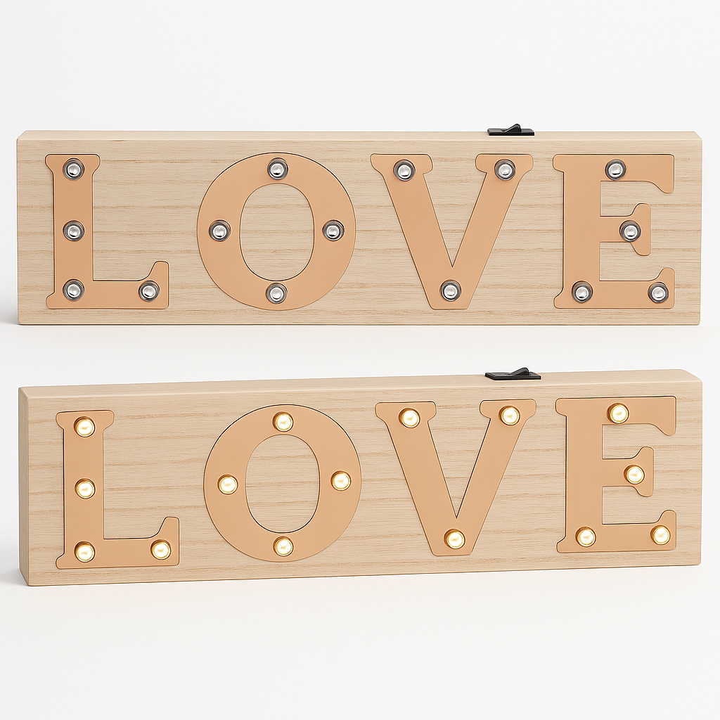 Illuminated LOVE Light-Up Plaque