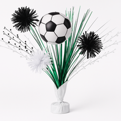 Soccer Cascade Centerpiece with Spray Decoration, 18-Inch